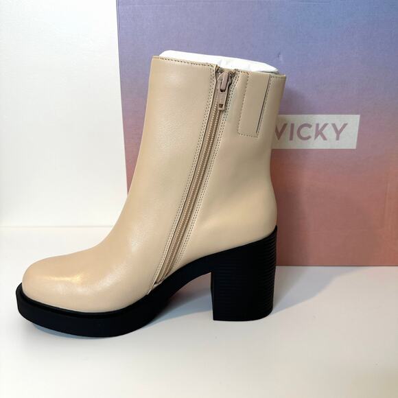 Lisa Vicky VALID-V Ankle Boots Women’s 7.5 Beige Polish Calf with Box NEW - Picture 3 of 6